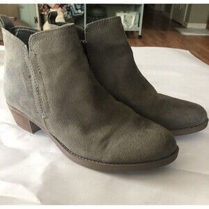 Carlos by Carlos Santana Women's Ankle Boots Suede Size 7.5 Brown 1.5" Heel